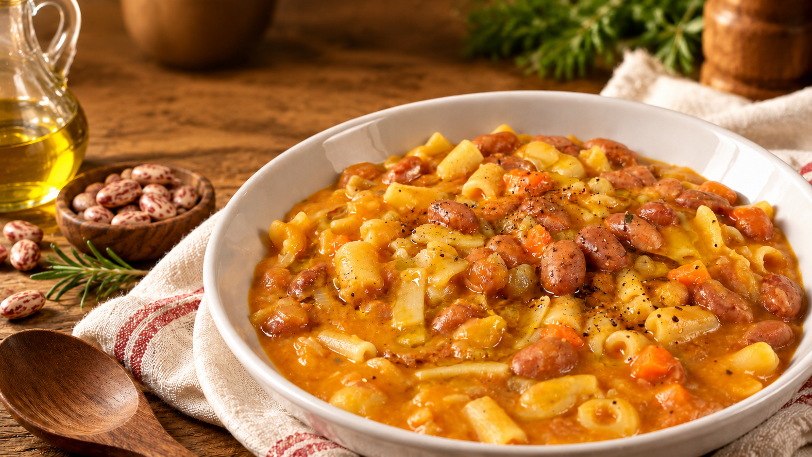 Pasta e fagioli cremosa