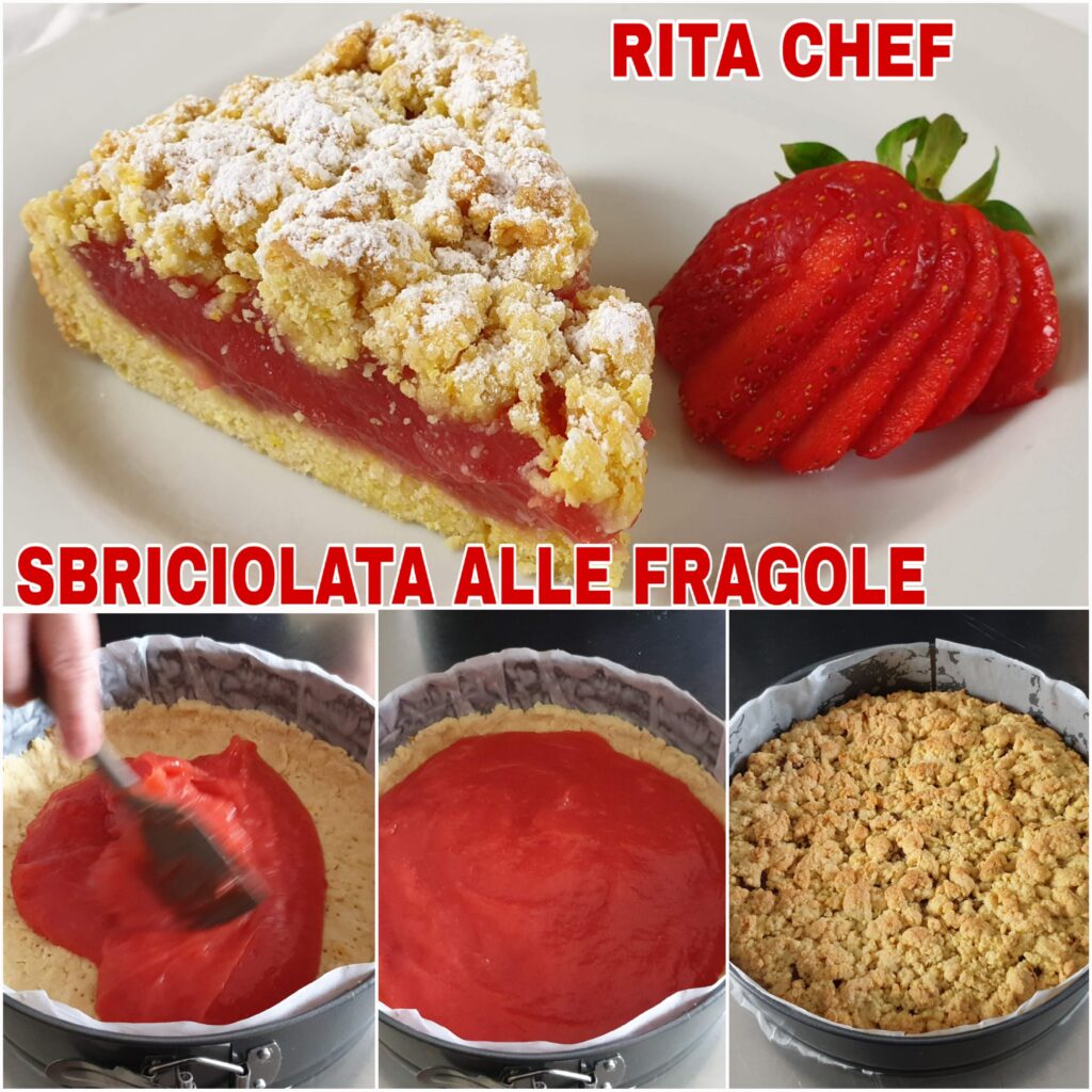 sbriciolata con crema alle fragole