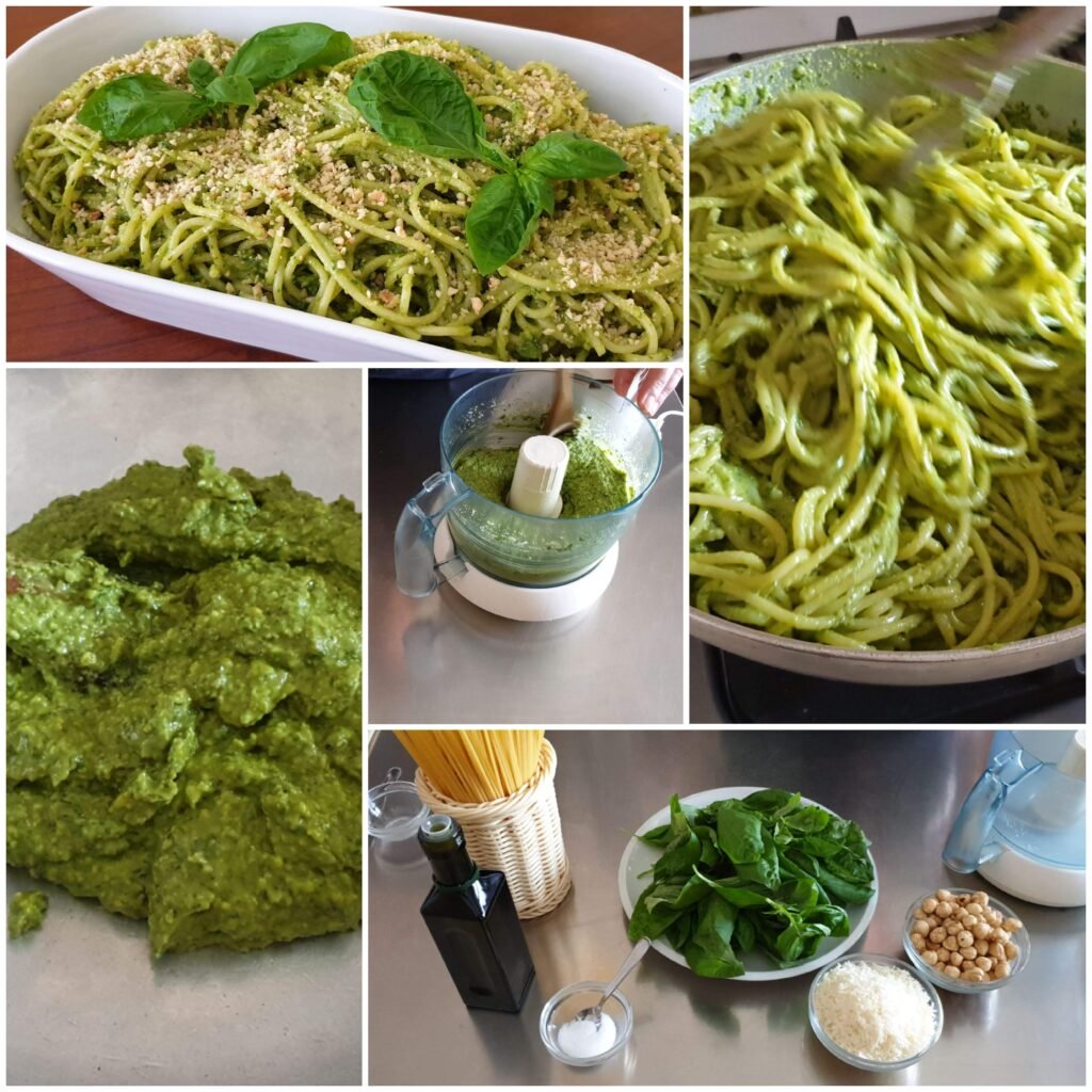 spaghetti al pesto