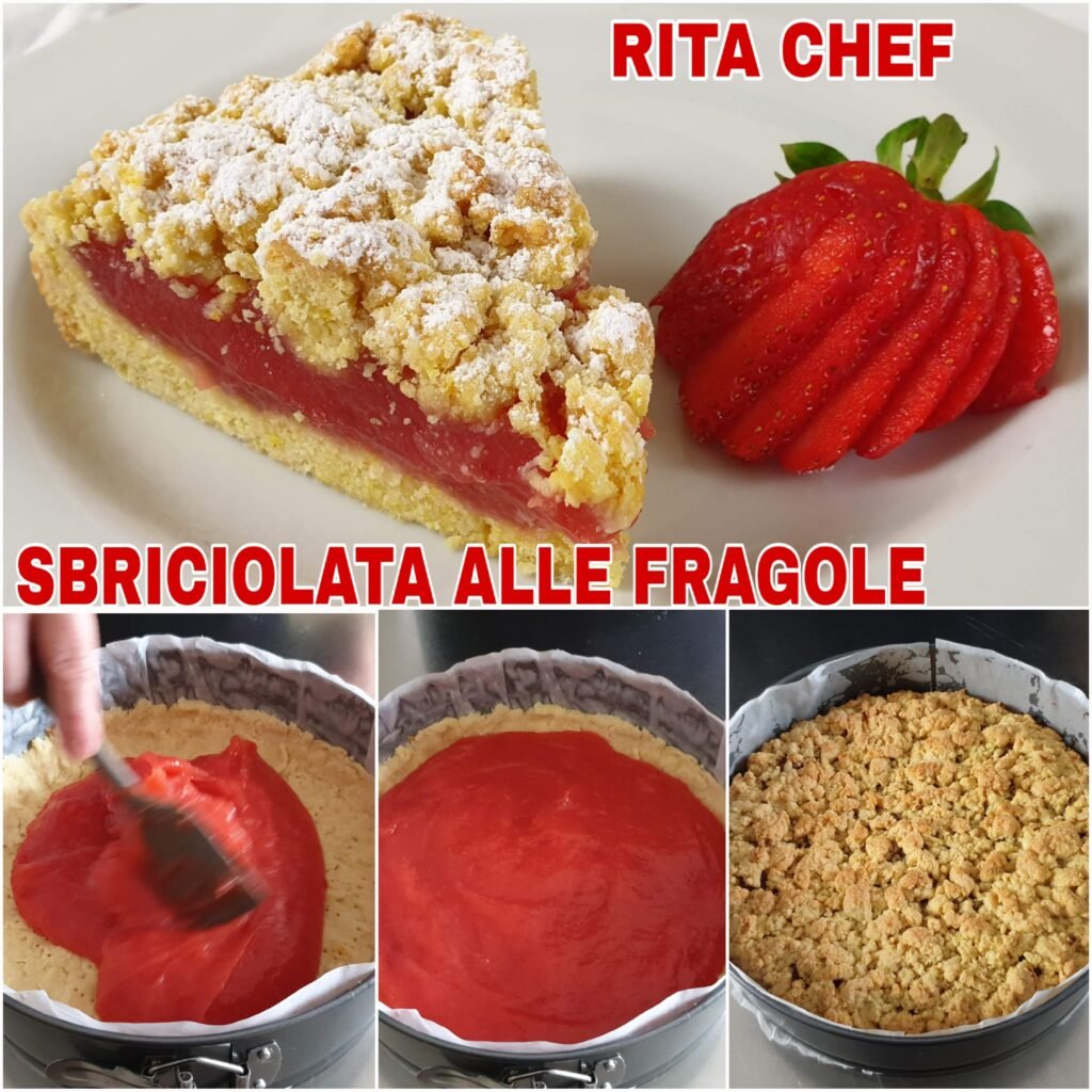 sbriciolata con crema alle fragole