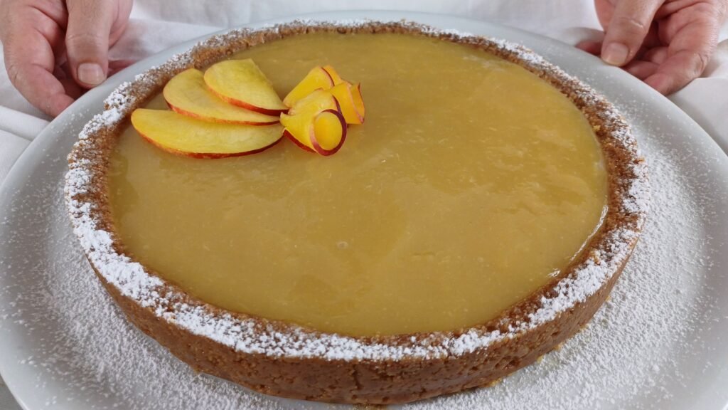 torta fredda alle pesche